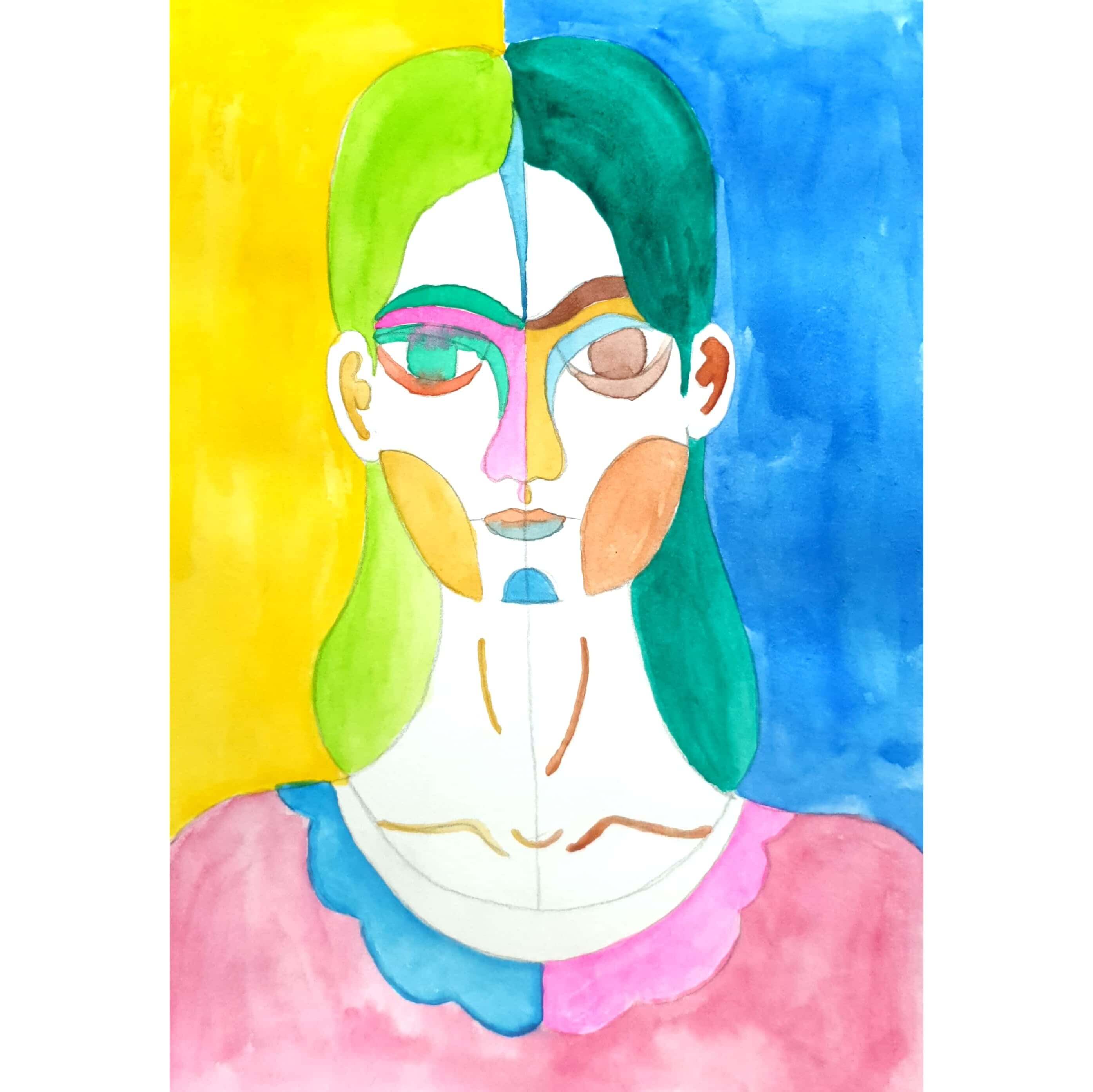  Straight Face 무표정 / 일러스트 그림 드로잉 / 인물화 그리기