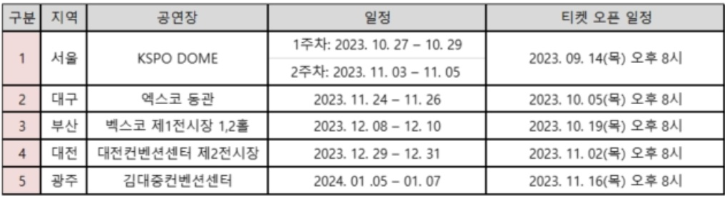 임영웅 전국 투어 고객센터
