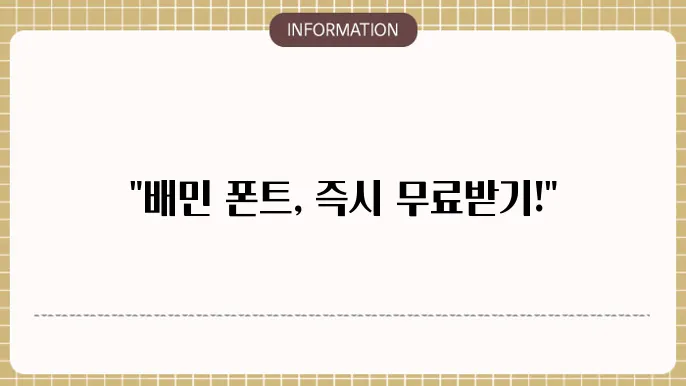 배달의민족 폰트의 다양성