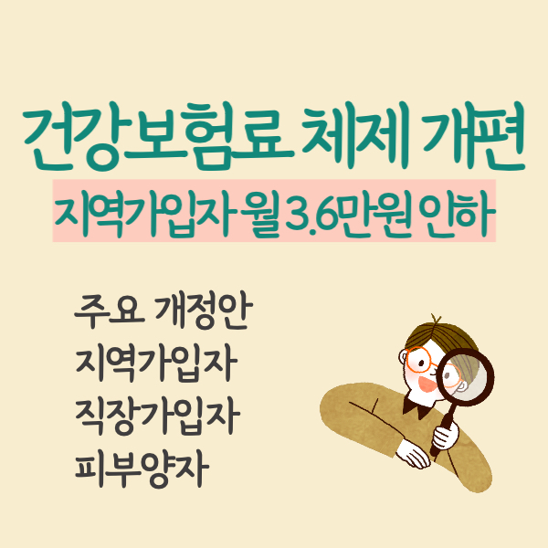 국민건강보험 개편 직장인가입자 보험료 인하