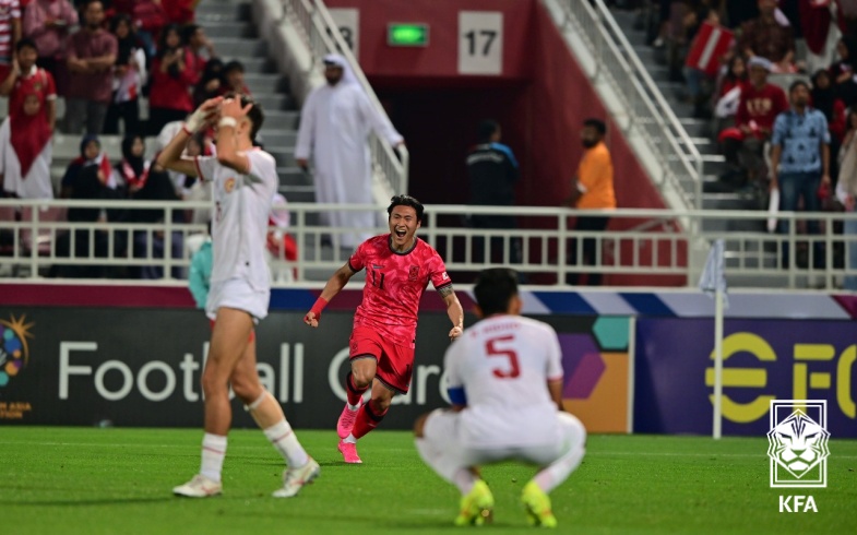 한국대인도네시아축구장면