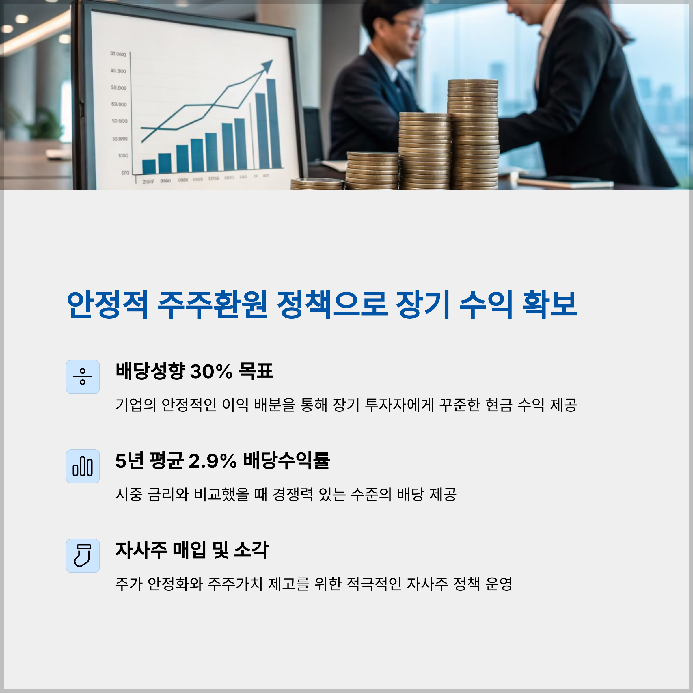 강력한 주주환원 정책을 발표하며 투자자들의 이목을 집중