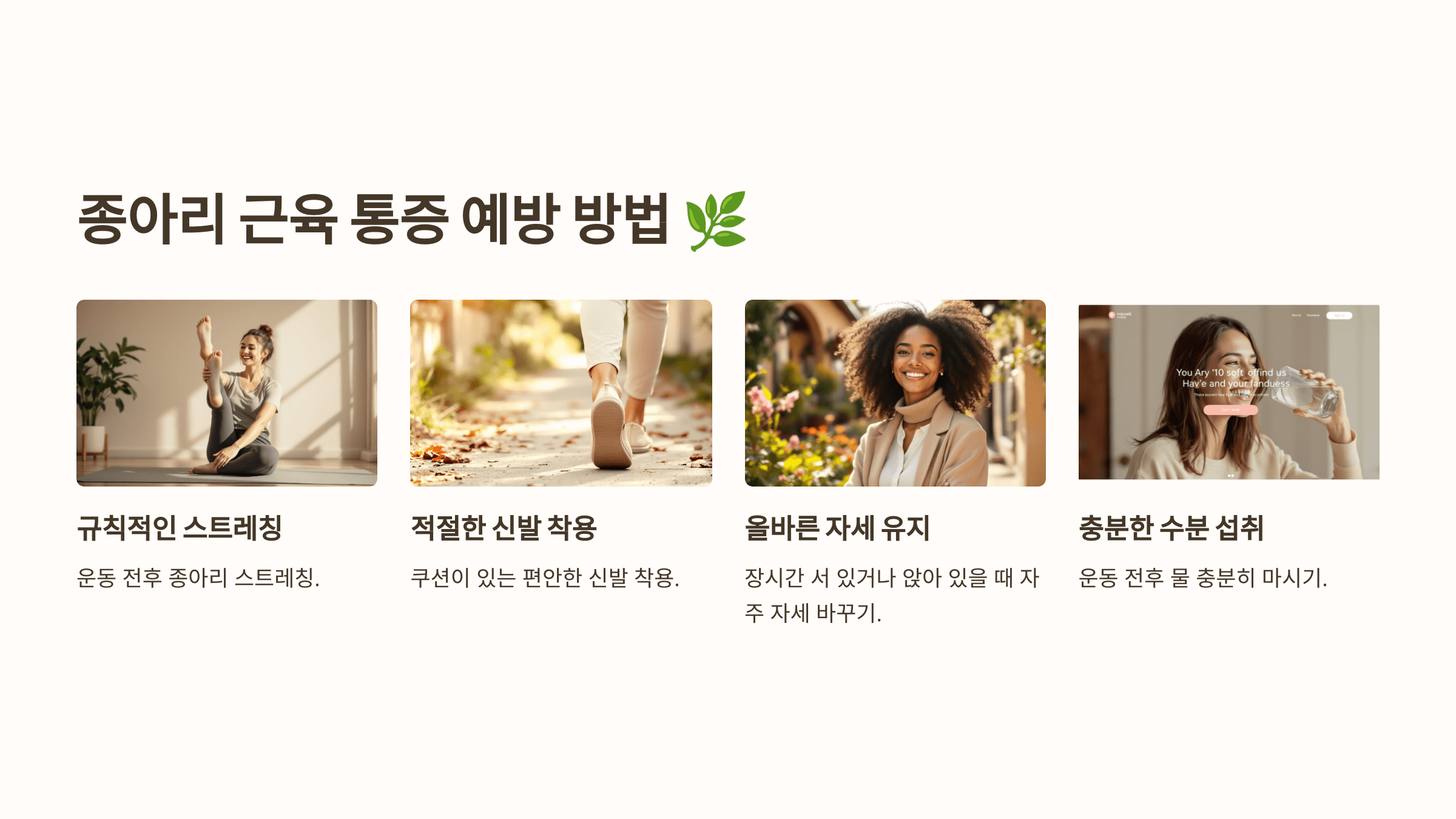 종아리 근육과 관련된 사진입니다.