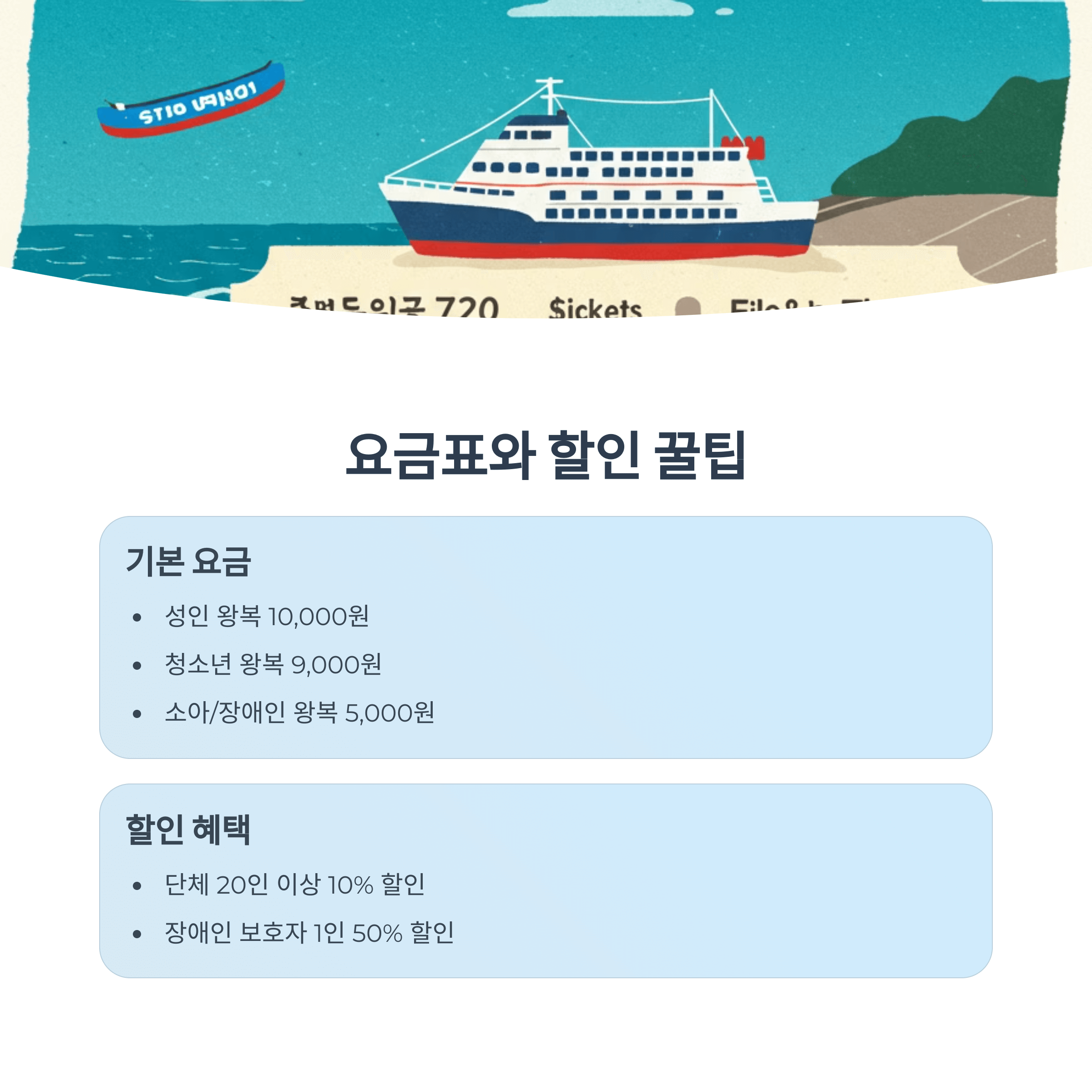 홍성 죽도 배편 시간표 요금 총정리