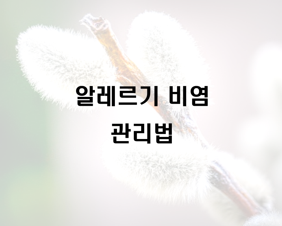  영유아기 알레르기 비염 관리법