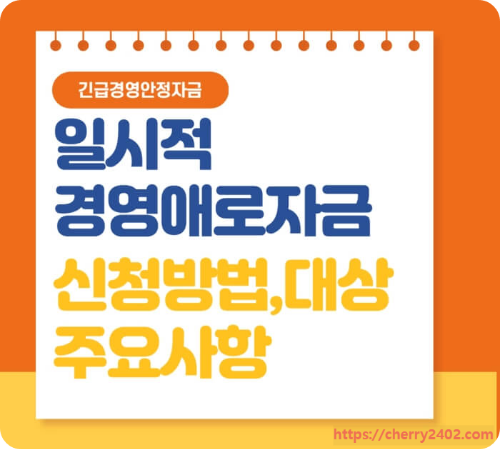 소상공인 일시적 경영애로 자금 신청방법_대상_주요사항