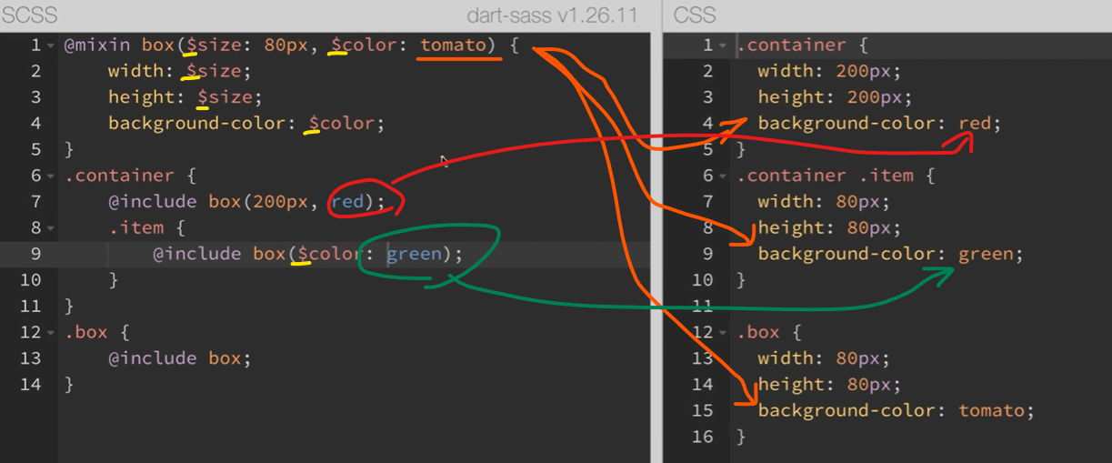 scss @mixin, @include 재활용2