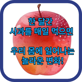 사과를 매일 먹으면 우리 몸에 일어나는 놀라운 변화