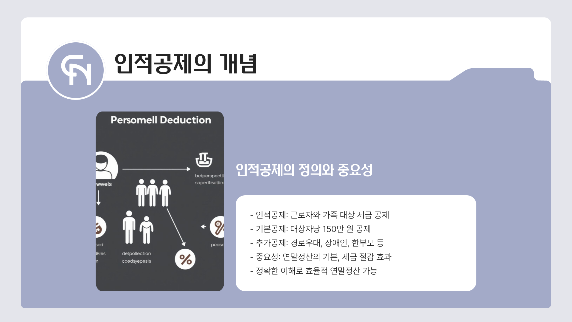 연말정산 인적공제의 개념