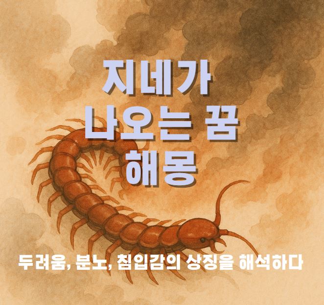 큰 지네 한마리 모습