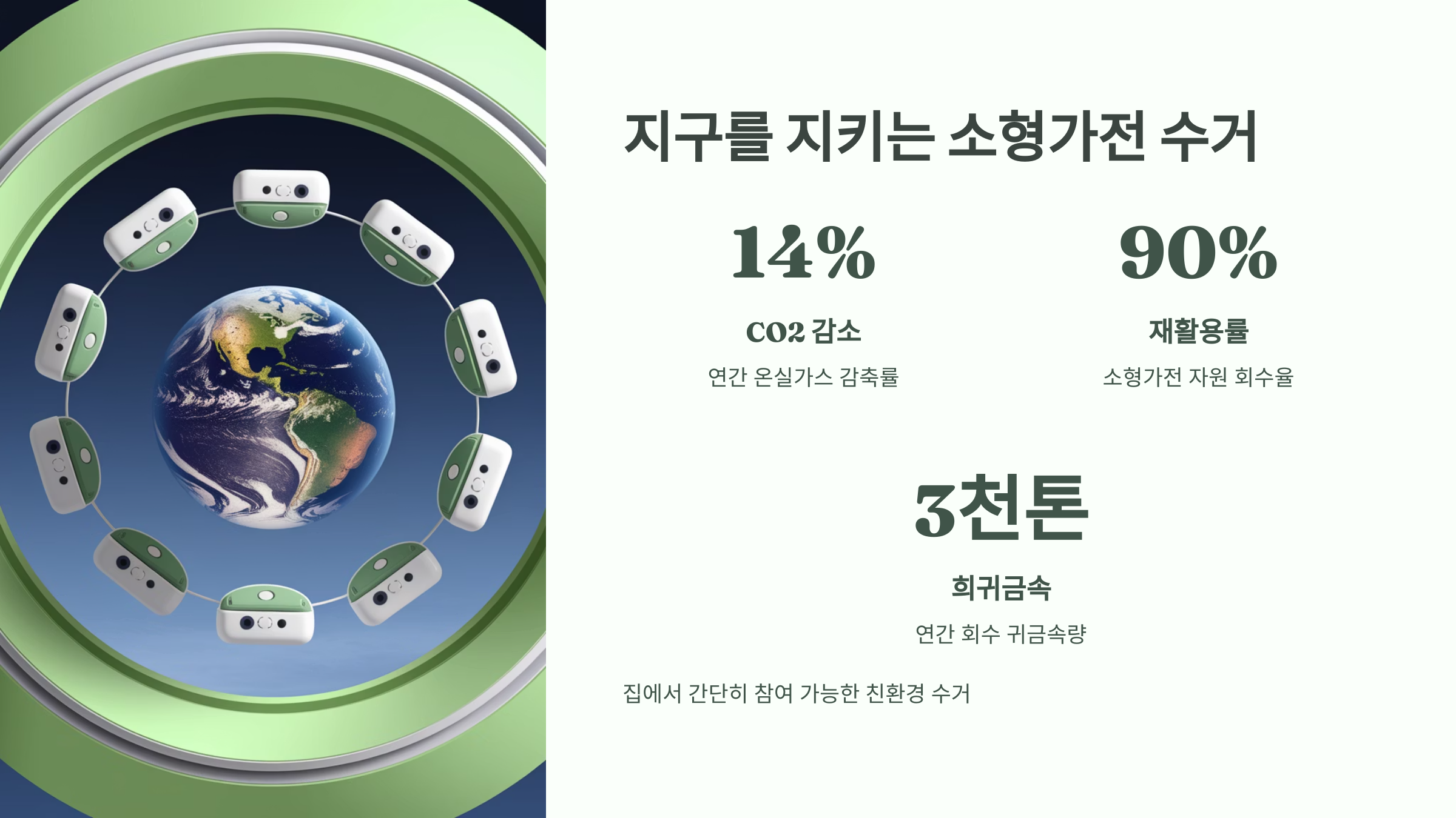 지구를 지키는 소형가전 수거