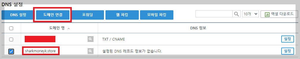 DNS 도메인 연결