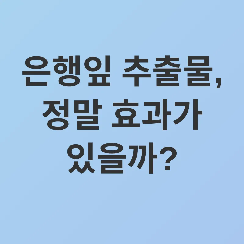 은행잎 추출물_1