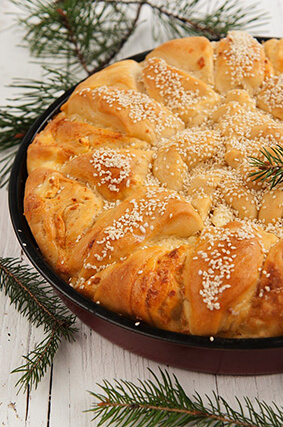 Bulgarian Christmas pita bread 불가리안 피타 브래드 