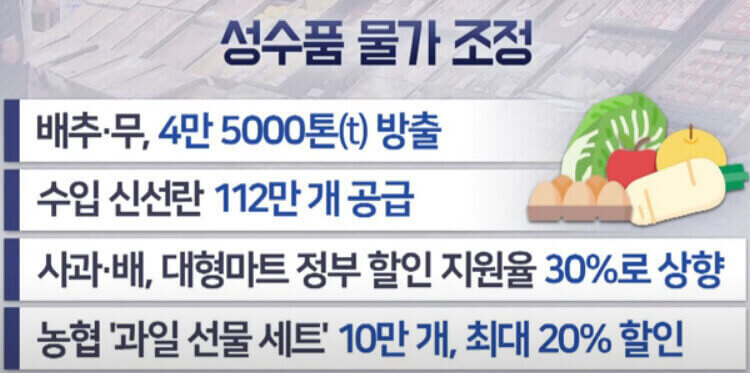  정부의 설 명절 대비 물가 안정화 대책 3가지 챙기기