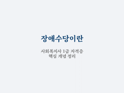  장애수당, 장애아동수당, 보호수당