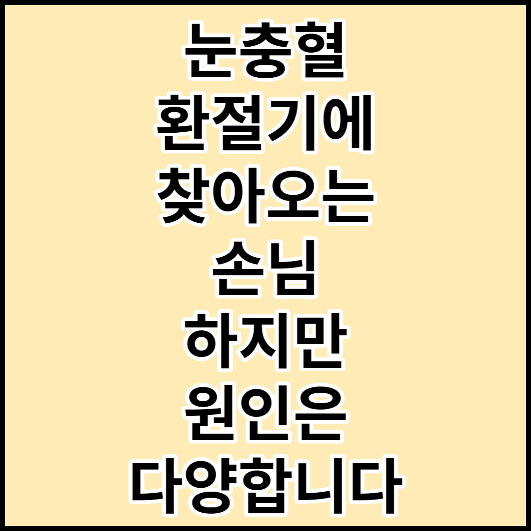  [눈충혈]원인,증상,치료 및 대처방안