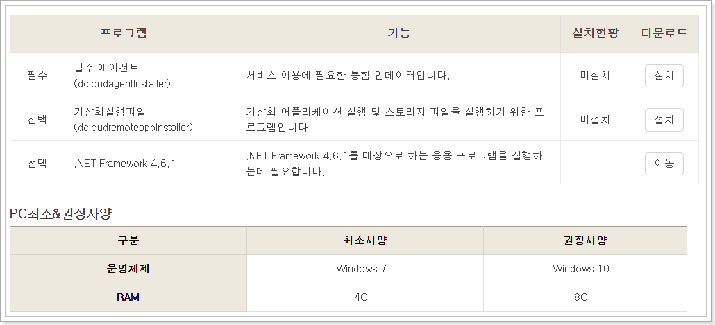 더존 디클라우드 다운로드 www.d-cloud.co.kr