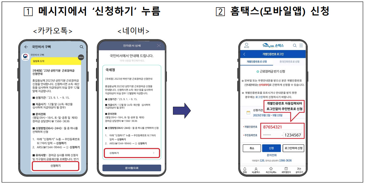 근로장려금 반기신청 기간, 방법, 자격 및 기준