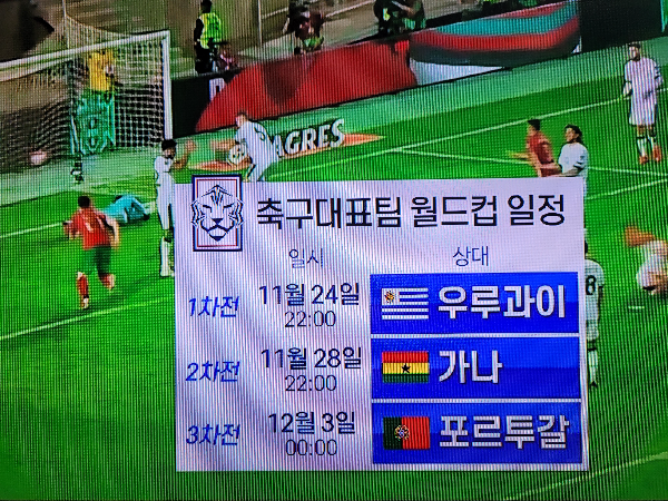한국 축구대표팀 월드컵 경기일정