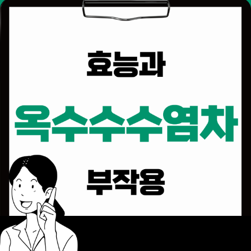 옥수수수염차 효능