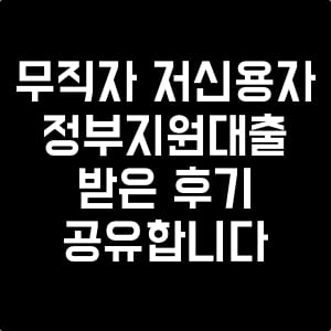 무직자_정부지원대출