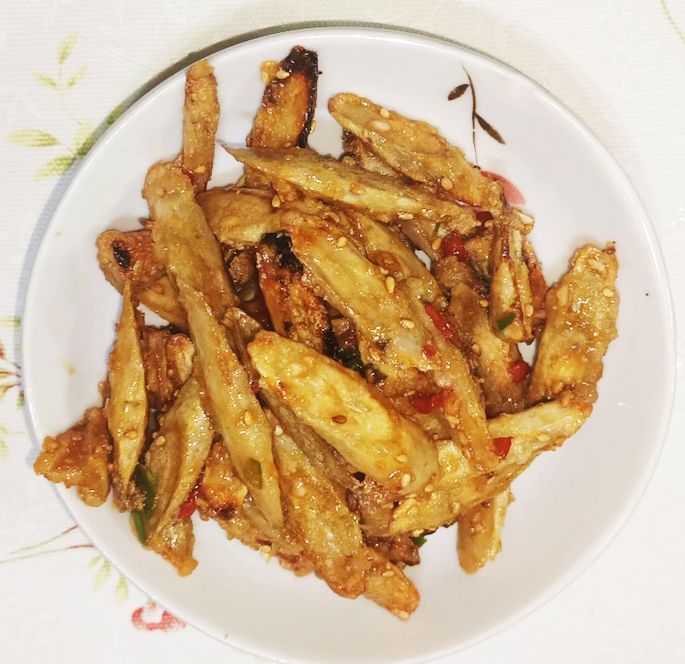 찹쌀 부침 우엉 무침 레시피 (우리집 별미)