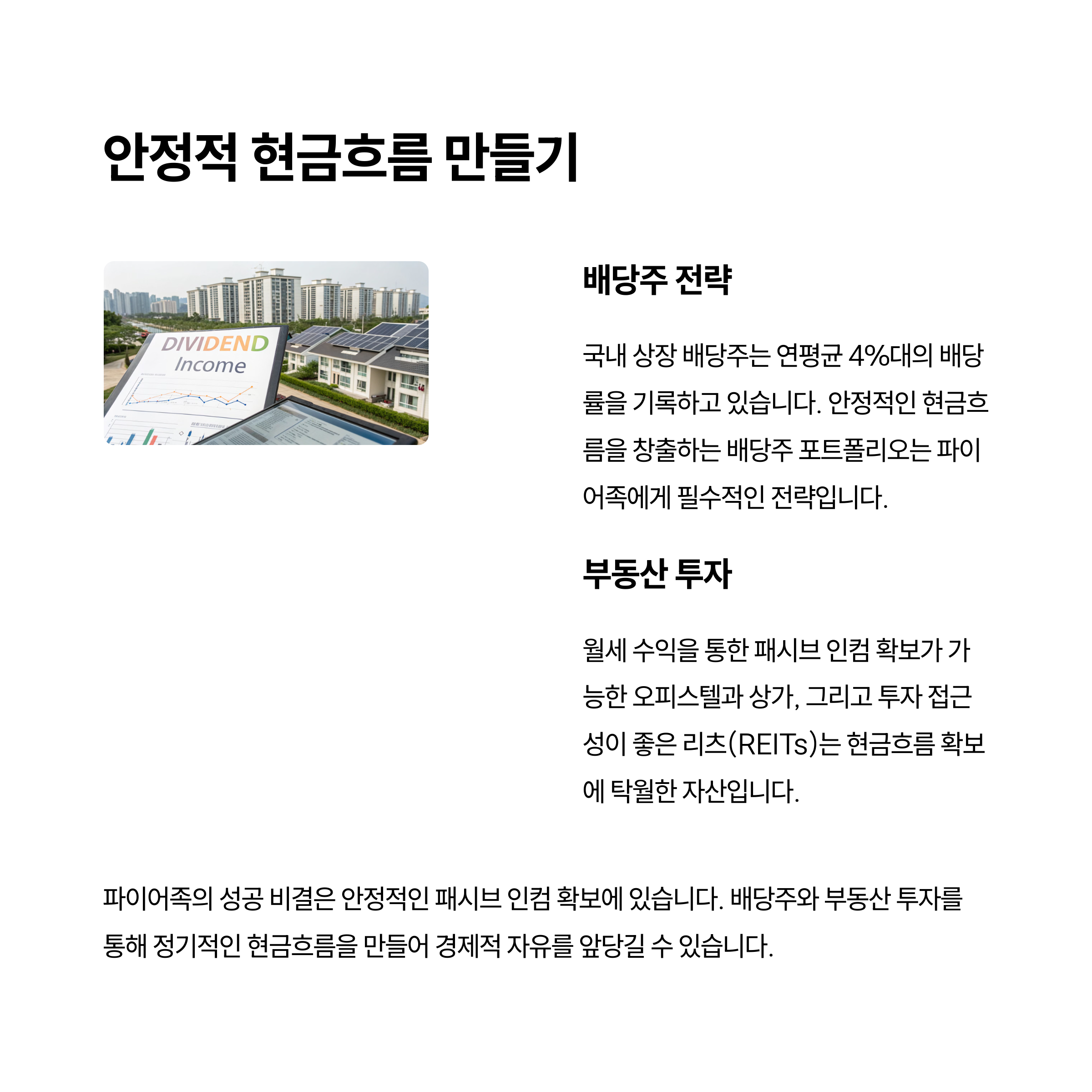 파이어족 은퇴 성공기, 재테크 루트