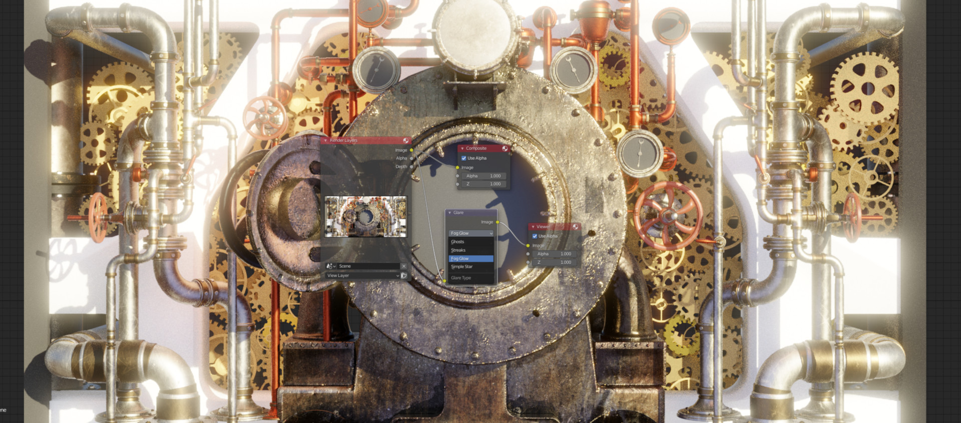 글레어 노드 추가