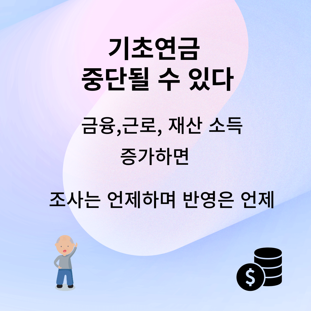 2024 기초연금 감액 (소득인정액 조사와 반영시기 )