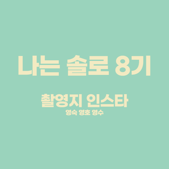  나는 솔로 8기 촬영지 직업 인스타 영숙 영호 영수