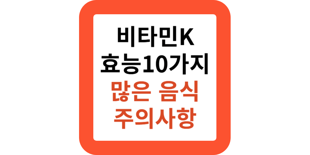 비타민k 효능 많은음식 주의사항 출혈 골다공증