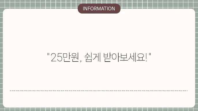 25만원 지원금 지급방식