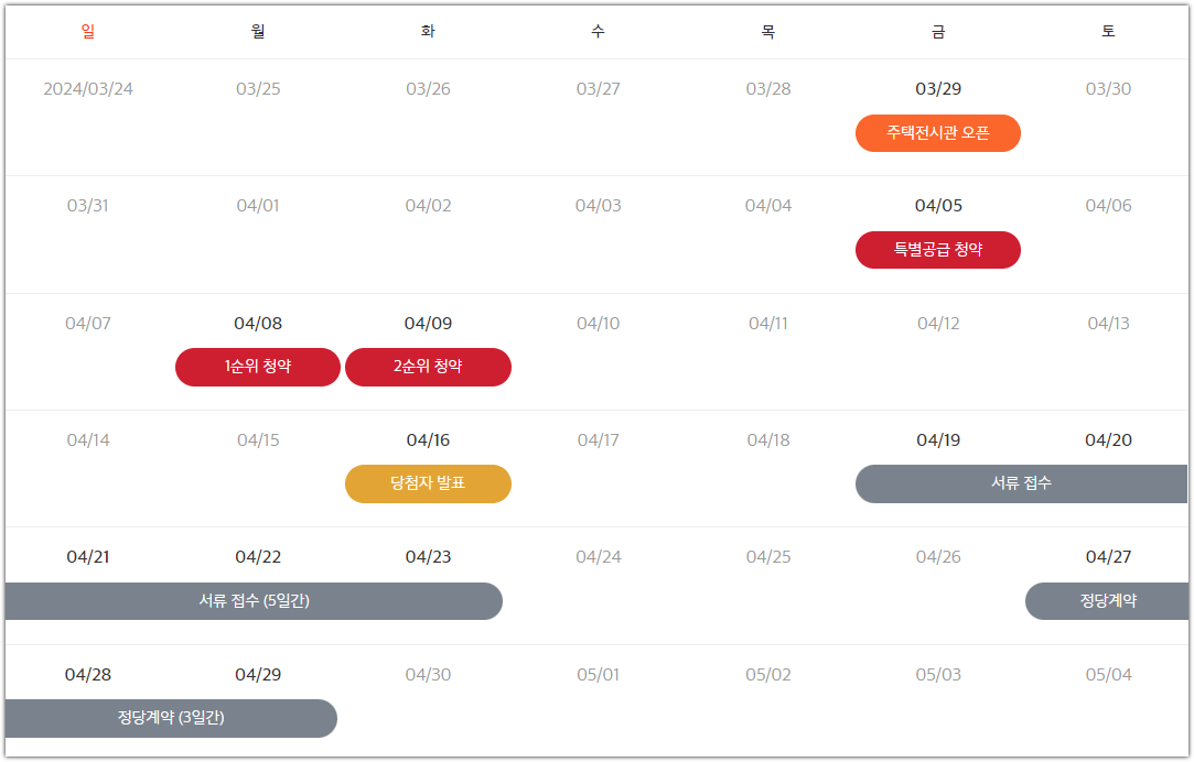 e편한세상 서대전역 센트로 당첨자 발표 및 정당계약 분양일정