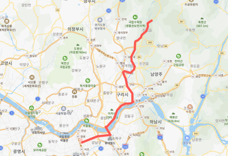  [직행]7007번버스 노선도, 시간표(첫차,막차) 정보 :: 남양주, 잠실역, 삼성역, 강남역, 신논현역