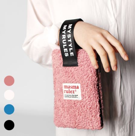  마약스트랩 뽀글이 파우치 손목 버킷파우치 손목가방