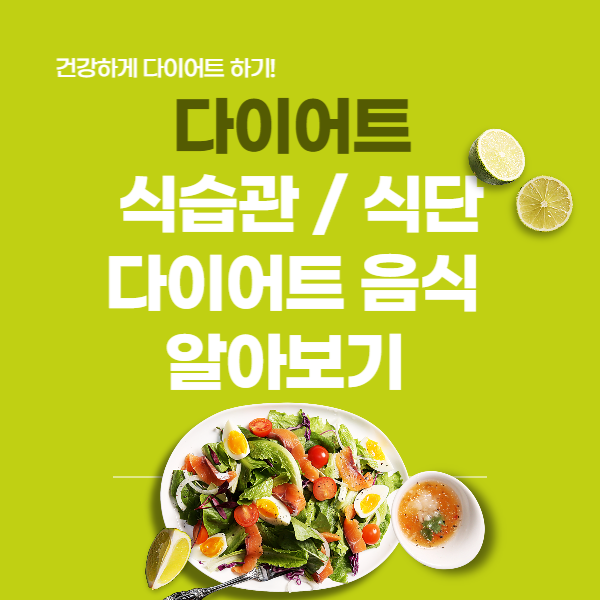  다이어트 식단 식습관 / 다이어트 음식 및 제품 알아보기
