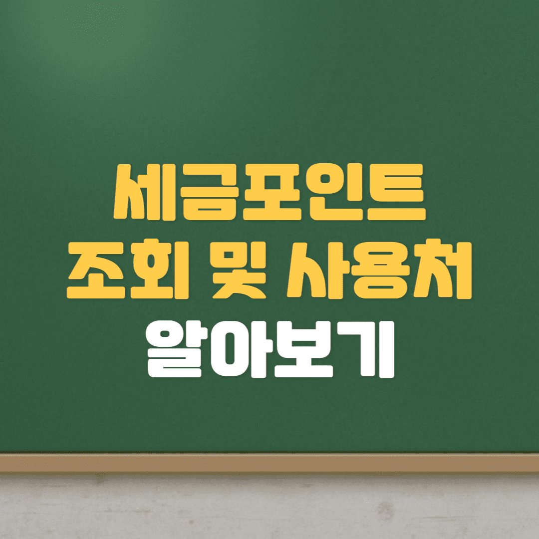  세금포인트 조회방법 및 혜택 알아보기 (쇼핑몰, 국립중앙박물관, 세종수목원 할인)