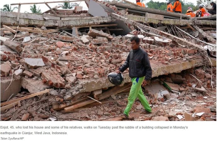인도네시아&#44; 지진 발생으로 260명 이상 사망
