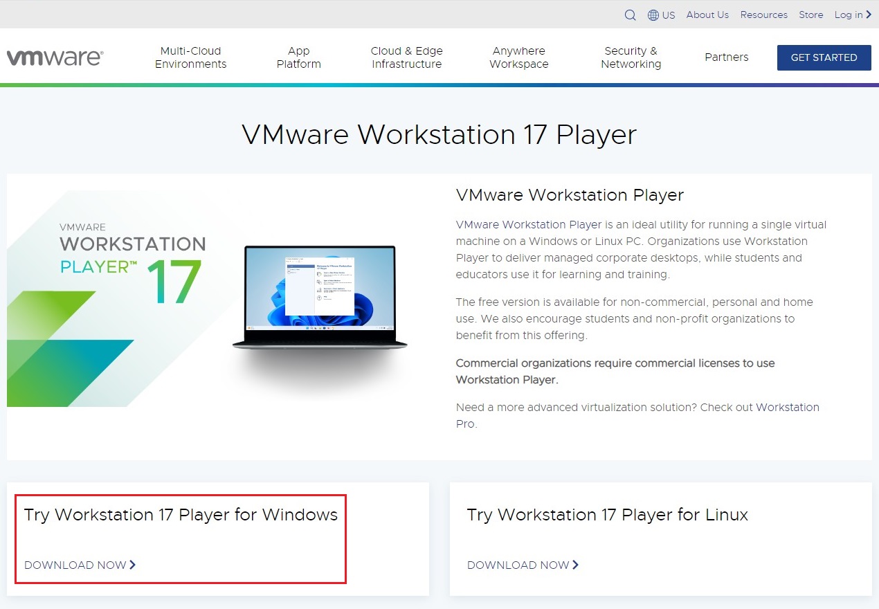 VMware-Workstation-17-Player-다운로드