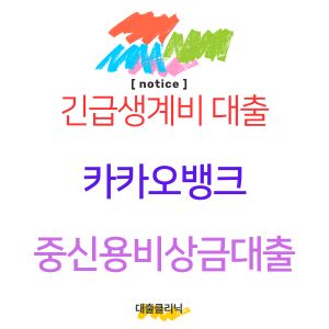 카카오뱅크 중신용비상금대출