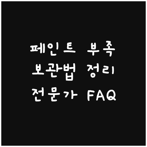 페인트 부족 대처법 & 남은 페인트 