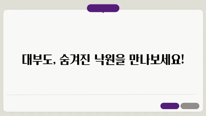 대부도로 가볼만한곳 베스트10