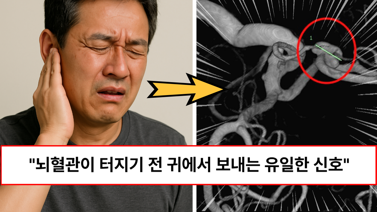 “당장 병원에 가야 합니다” 뇌혈관이 터지기전 귀에서 보내는 유일한 신호