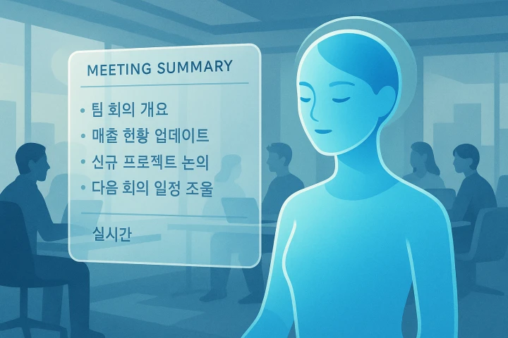 AI 회의록 자동화 개념 이미지
