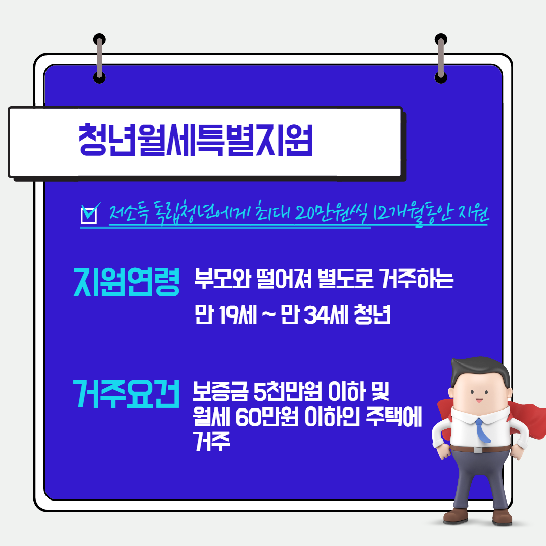 청년월세특별지원 지원대상&#44; 지원금액