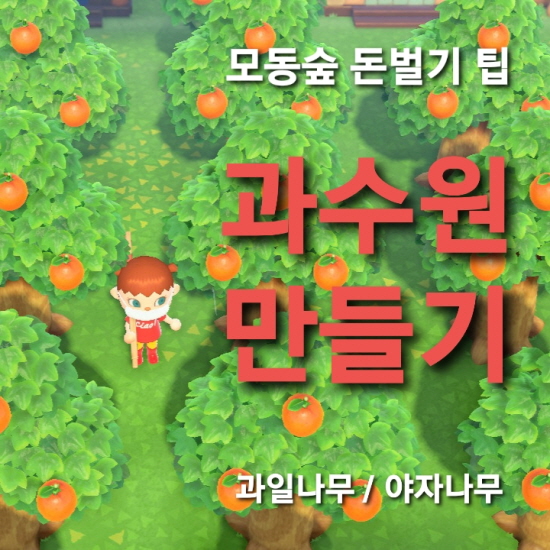모동숲 공략: 모동숲 과수원 만들기(모동숲 특산물,과일나무)