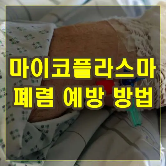 마이코플라스마 폐렴을 예방하는 방법들