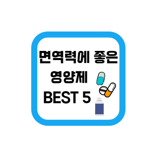  면역력에 좋은 영양제 BEST 5