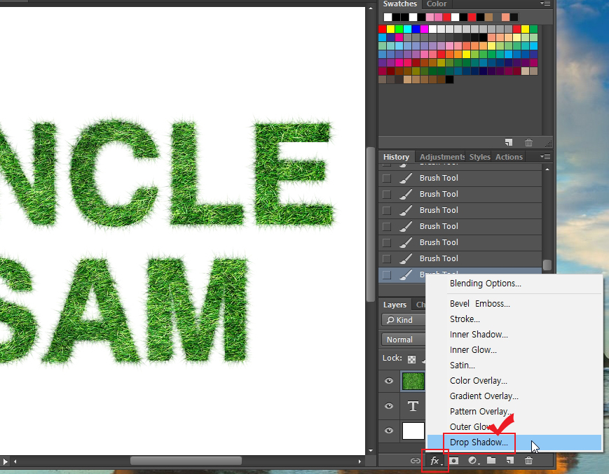 포토샵 그림자 주기